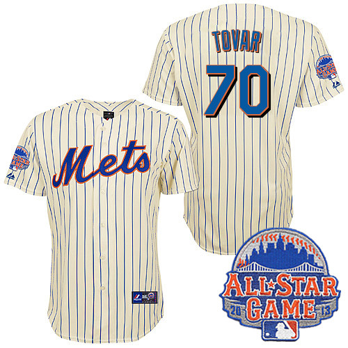 Wilfredo Tovar #70 Youth Baseball Jersey-New York Mets Authentic All Star White MLB Jersey